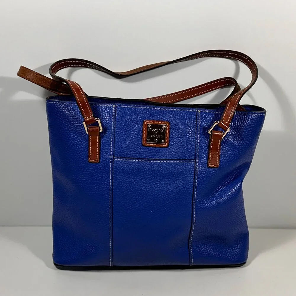 Dooney & Bourke Blue Leather Shoulder Bag - Assembled in Mexico